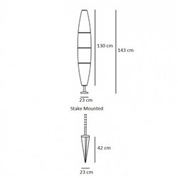 Foscarini Havana Outdoor Bassa Stake-Mounted lighting object