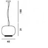Foscarini Chouchin 1 Reverse Dim suspension lamp