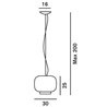 Foscarini Chouchin 3 Dim suspension lamp