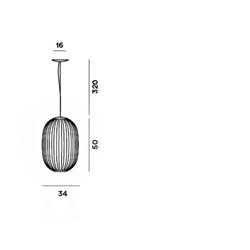 Foscarini Plass Medium E27 suspension lamp