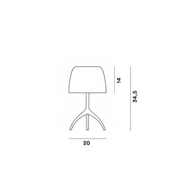 Foscarini Lumiere Nuances Small Dimmable table lamp