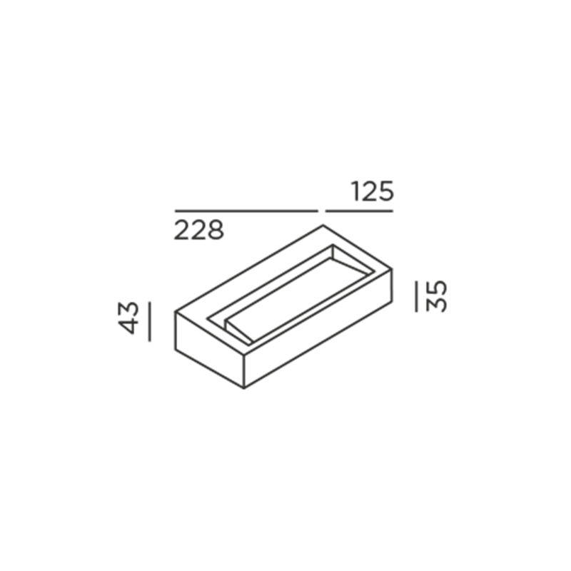 IP44 Gap X Wandlamp