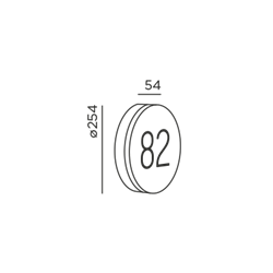 IP44 Lisc Number Wall Lamp
