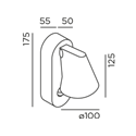 IP44 Stic Control Wandlamp