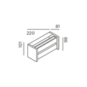 IP44 Slat One Wandlamp