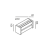 IP44 Slat One Wall Lamp