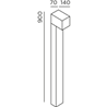 IP44 Como Bollard Garden Light