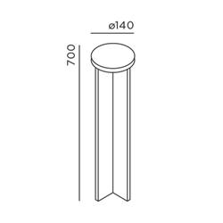 IP44 Mir R 70 Poller floor lamp