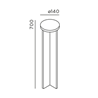 IP44 Mir R 70 Poller floor lamp