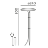 IP44 Pad Garden Bollard Light