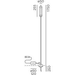 IP44 Reed L Connect Garden Light