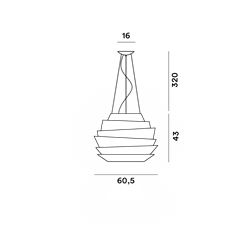 Foscarini Le Soleil Led Susp. 10M Suspension Lamp