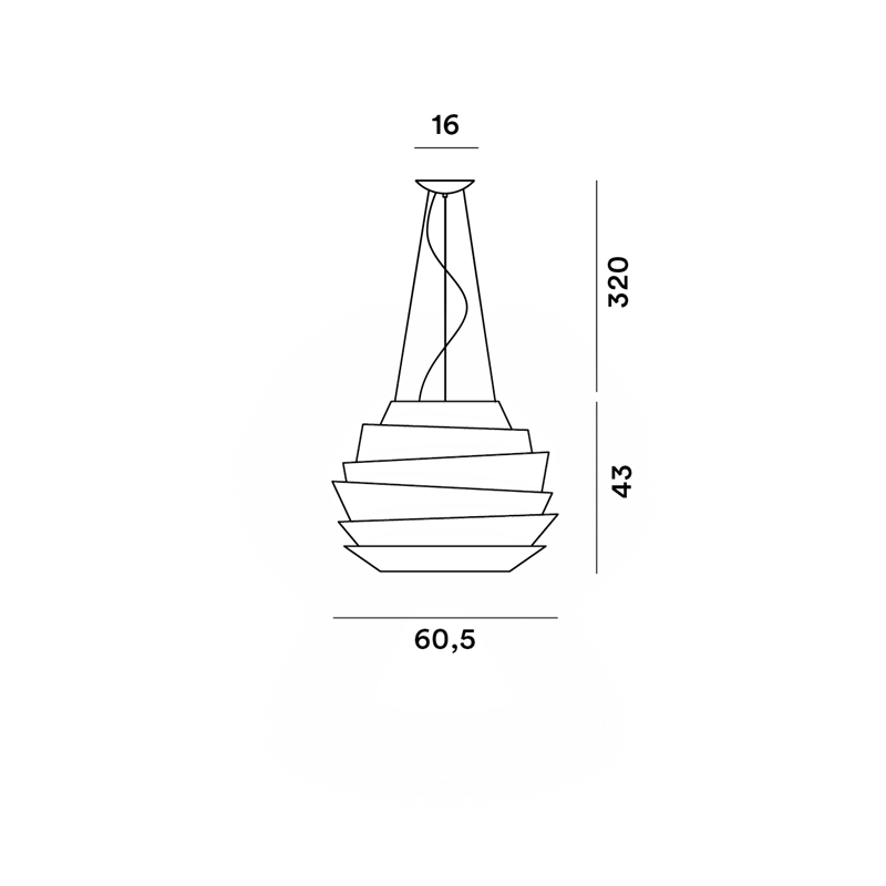 Foscarini Le Soleil Led Susp. 10M Hanglamp
