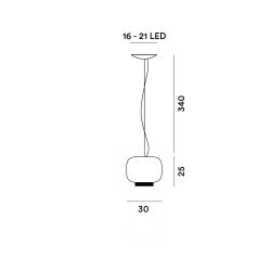 Foscarini Chouchin 3 Reverse Led Susp. 10M Suspension Lamp
