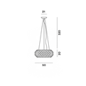 Foscarini Caboche Plus Media Led Susp. 10M Hanglamp