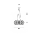 Foscarini Caboche Plus Grande Mylight Susp. 10M Hanglamp