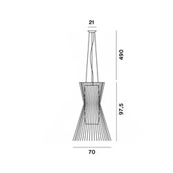 Foscarini Allegro Vivace Susp. 10M Hanglamp