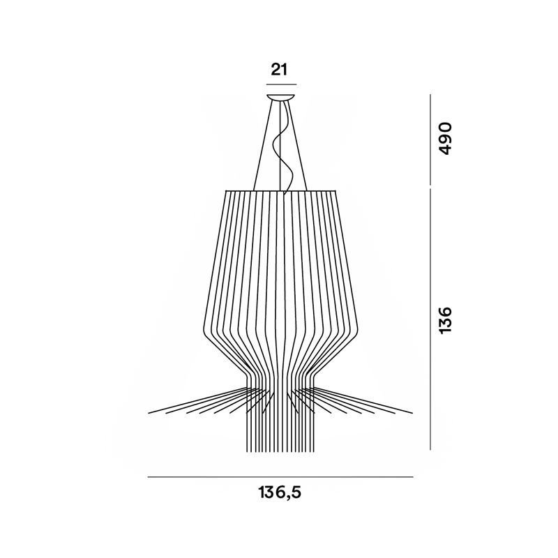 Foscarini Allegro Assai Led Susp. 10M Hanglamp