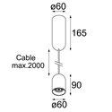 Modular Placebo down LED warm dim GI