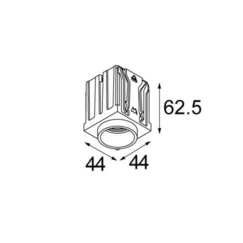 Modular Qbini round out LED GE Inbouwlamp - Zwart - 2700K - Flood - Outlet