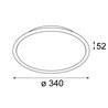 Modular Kompas ceiling base Ø340 350mA 100W GI
