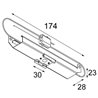 Modular Pista bracket incl. safety cable for climate control ceilings (10 pieces) Ceiling lamp