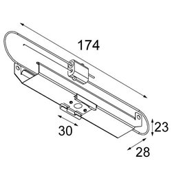 Modular Pista bracket incl. safety cable for climate control ceilings (10 pieces) Ceiling lamp