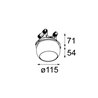Modular Marbul recessed 115 1x LED warm dim GE Recessed lamp