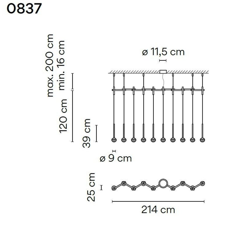 Vibia Algorithm 10X Lineal Recessed hanglamp