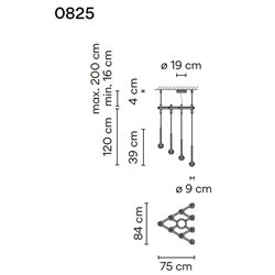 Vibia Algorithm 10X Triangle suspension lamp