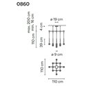 Vibia Algorithm 13X Rectangular hanglamp