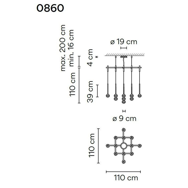 Vibia Algorithm 13X Rectangular hanglamp
