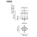 Vibia Algorithm 13X Rectangular Recessed hanglamp