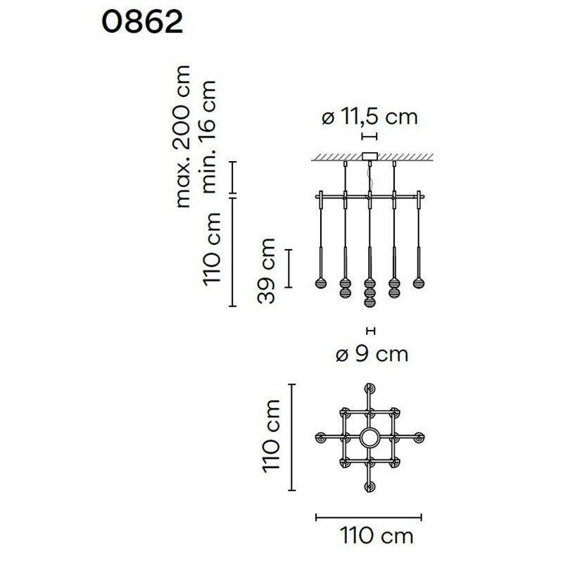 Vibia Algorithm 13X Rectangular Recessed hanglamp