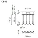 Vibia Algorithm 14X Double Lineal hanglamp