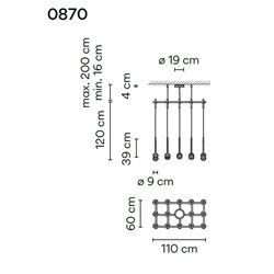 Vibia Algorithm 15X Rectangular suspension lamp