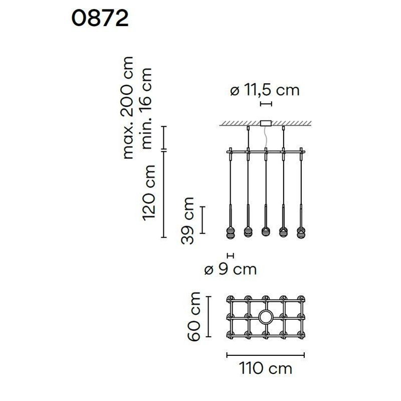 Vibia Algorithm 15X Rectangular Recessed hanglamp