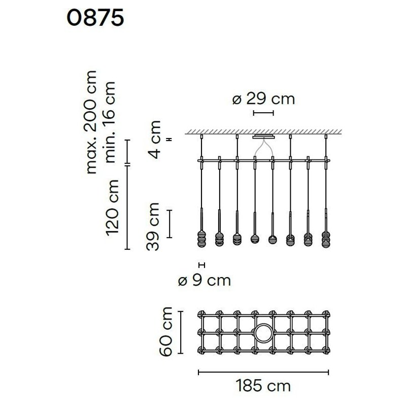 Vibia Algorithm 24X Rectangular hanglamp