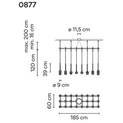 Vibia Algorithm 24X Rectangular Recessed suspension lamp