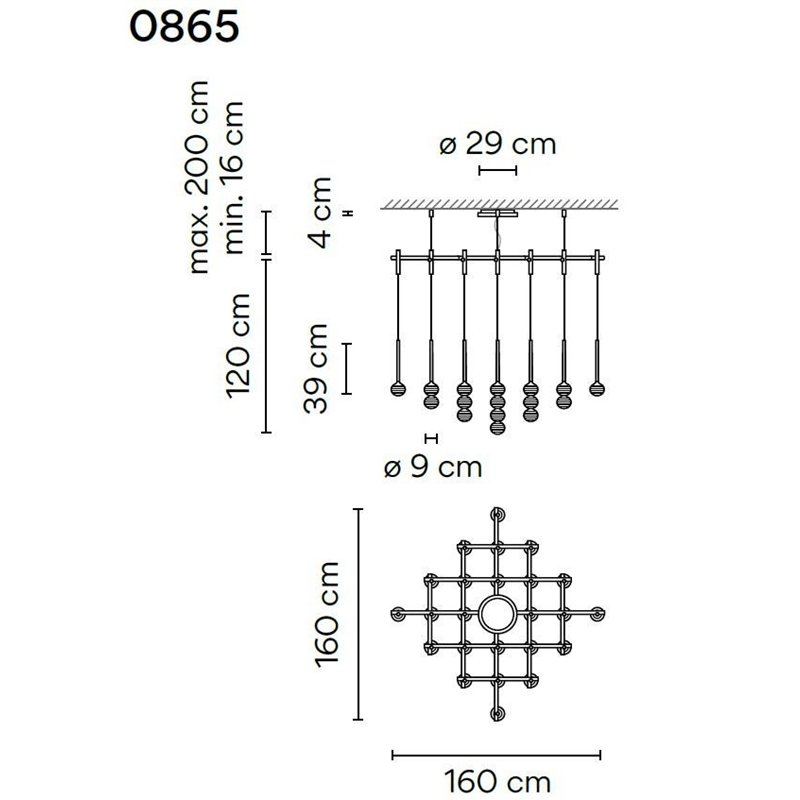 Vibia Algorithm 25X Rectangular hanglamp
