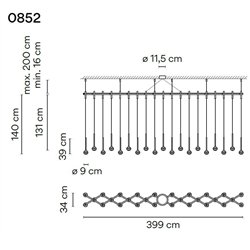 Vibia Algorithm 29X Double Lineal Recessed suspension lamp