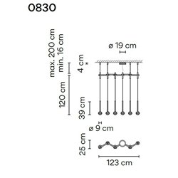 Vibia Algorithm 6X Lineal suspension lamp