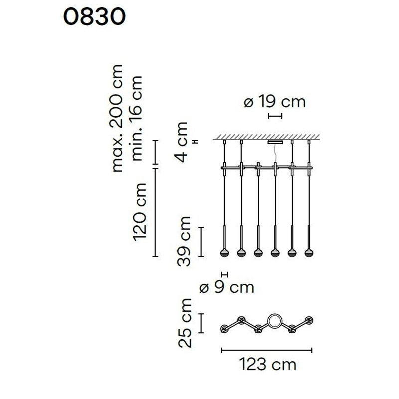 Vibia Algorithm 6X Lineal hanglamp