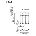 Vibia Algorithm 6X Lineal Recessed hanglamp