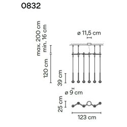 Vibia Algorithm 6X Lineal Recessed suspension lamp