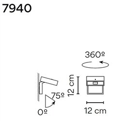 Vibia Alpha Rectangular Adjustable Switch wall lamp