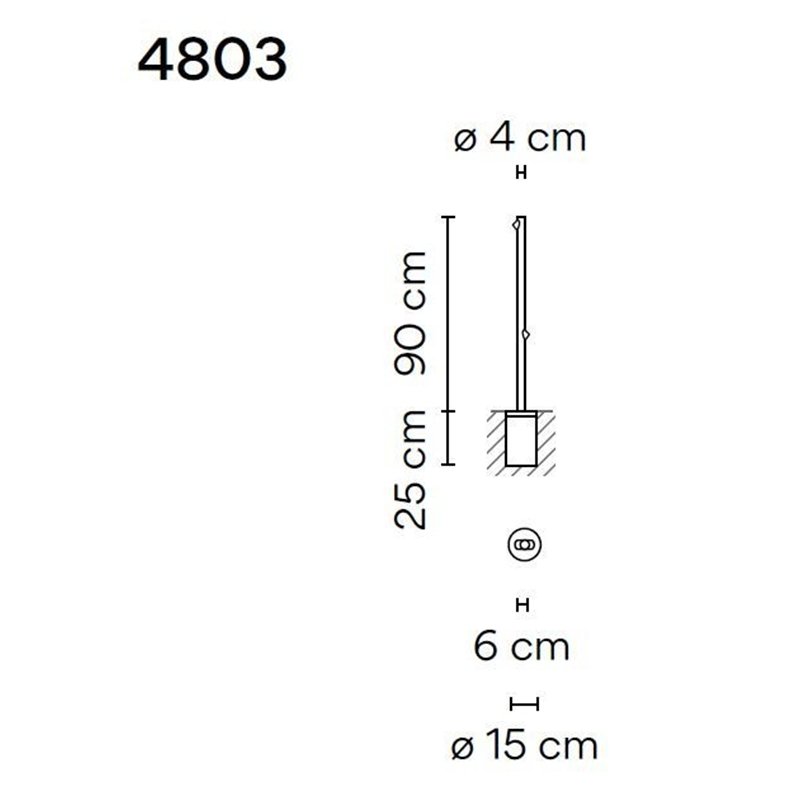 Vibia Bamboo 90 Recessed tuinpaal