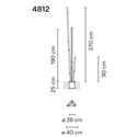 Vibia Bamboo Triple 270 Recessed tuinpaal