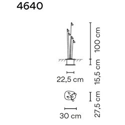 Vibia Brisa Quint 100 Recessed garden lamp