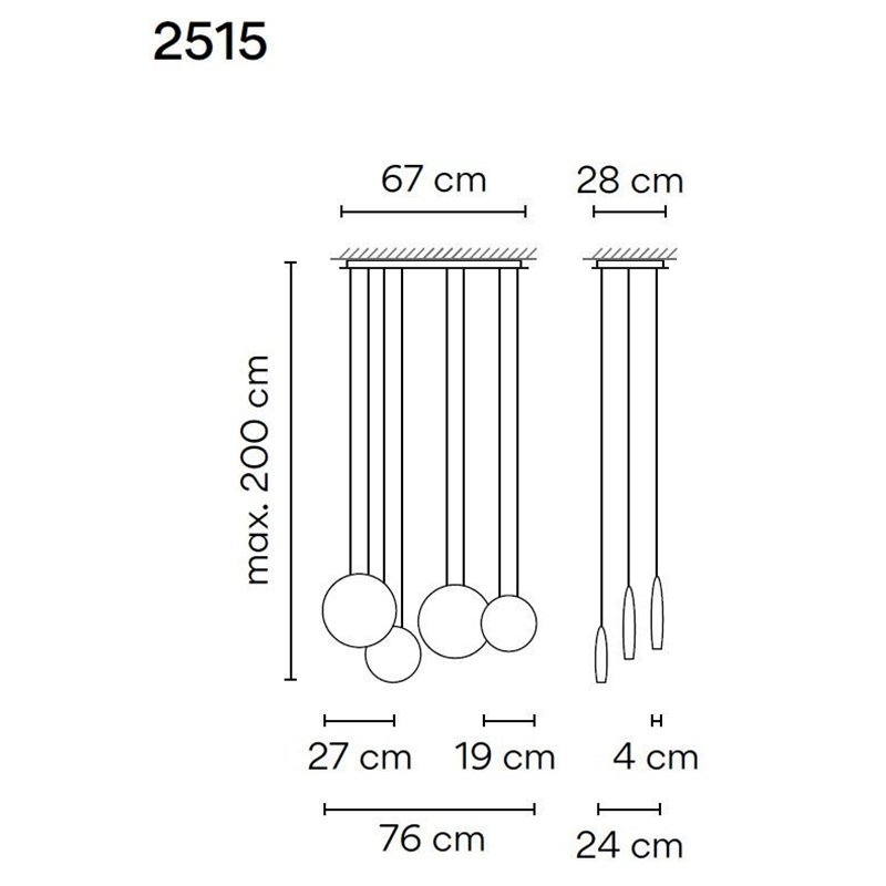 Vibia Cosmos 4X hanglamp